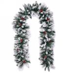 Гирлянда хвойная «Рождество» 2,7 м d=35 см, ПВХ, леска, шишки, ягоды (ST626B-270)