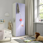 Гардероб - IKEA SMÅSTAD/SMASTAD/СМОСТАД ИКЕА,  181х60 см, белый/фиолетовый