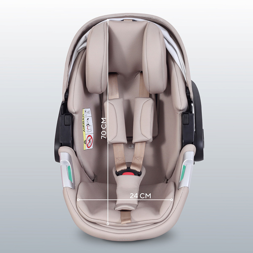 Детская коляска Rant Teo Soft 3 в 1 с автокреслом Aster Zero Beige Olive