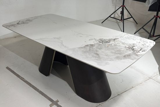 Стол SELTA 200 Белый мрамор CA071, керамика / Дуб/Золотой