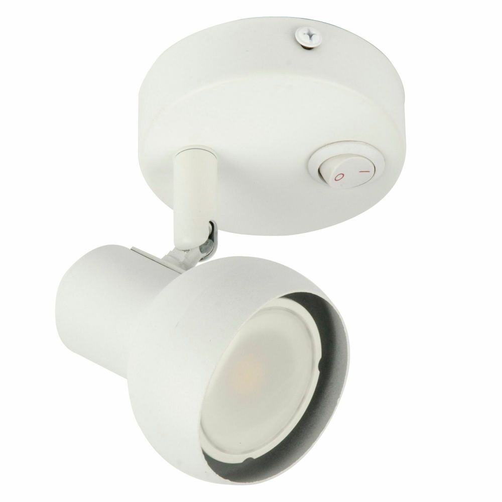 DLC-S621 GU10/B WHITE Светильник декоративный накладной, серия Sotto. Без лампы, цоколь GU10. Выкл. на корпусе. Металл. Белый. TM Fametto
