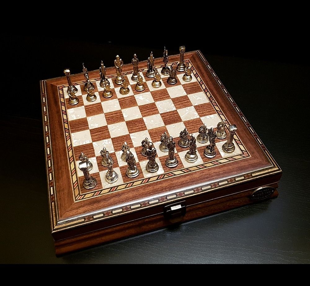 Шахматы Helena Wood Art "Илиада мини" орех антик (2811.WAL.5102.150)