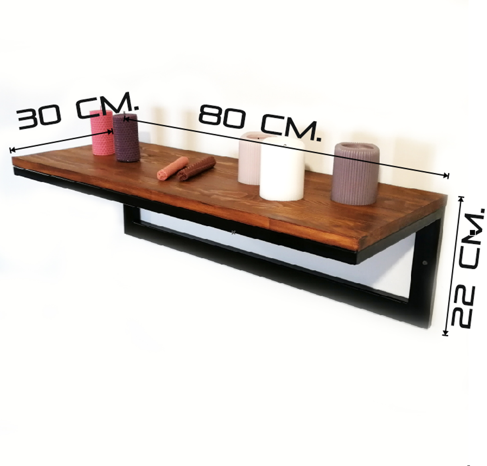 Настенная полка в стиле лофт
