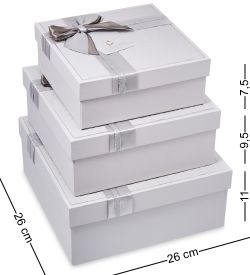 WF-191-A Набор коробок из 3 шт, серый