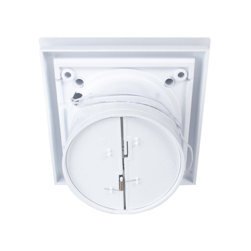 Энергосберегающий бесшумный вентилятор ММ-Р 01 UE пластик овал 100 м³/час 5,5 Вт с обратным клапаном белый