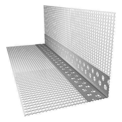 Уголок фасадный ПВХ с армированной сеткой 80*120*2500 мм.