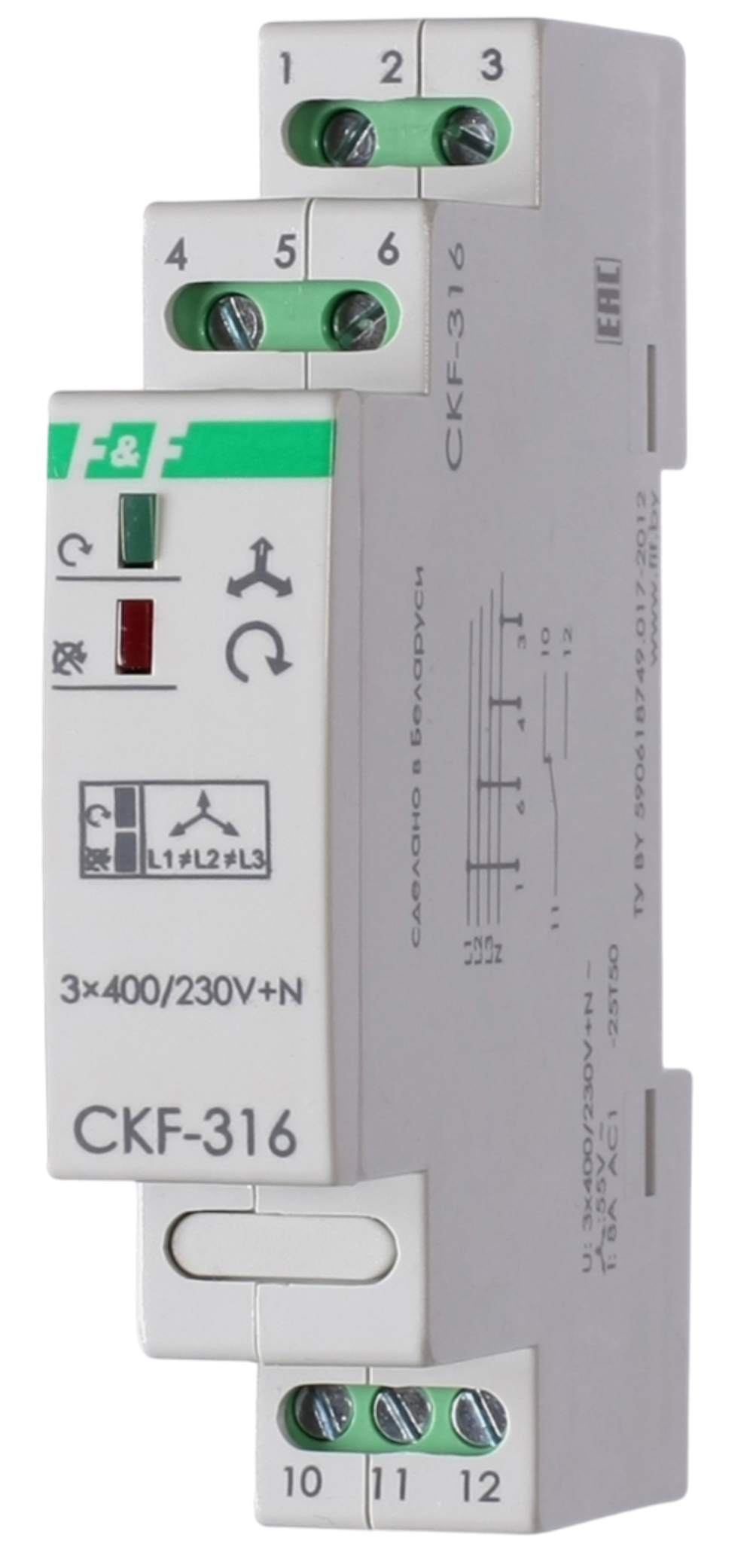 Реле контроля фаз CKF-316 ЕВРОАВТОМАТИКА F&F.