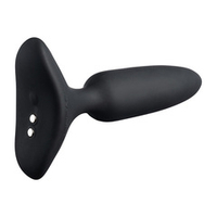 Черная анальная вибропробка 2,5см с управлением через приложение Lovense Hush 2 Anal Vibrating Butt Plug Size XS Black