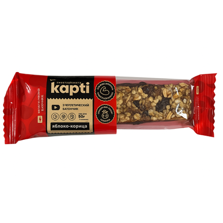 Батончик Kapti Яблоко-корица 50 гр