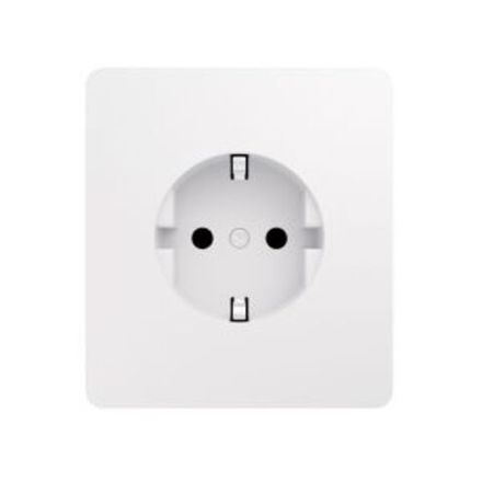 Розетка ROUND 1-ая с/з с/у, со шторками 16А перламутр KRANZ