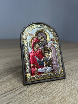 Св. Семейство, икона арочная, пластик коричневый, эмаль 80х115