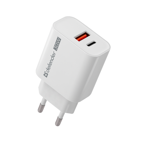 Зарядное уст.Defender UPA 130 USB-C/PD30W+USB-A/QC3.0 (сет.)