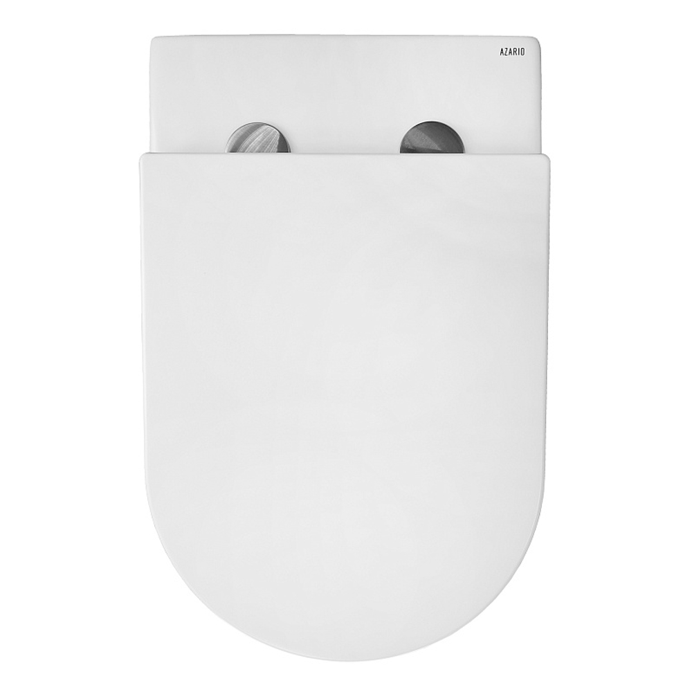Унитаз приставной Azario Grado 365х570х410 безободковый, смыв "Торнадо", в комплекте с быстросъемным сидением микролифт (AZ-2141D-UQ1)