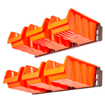 Набор лотков "Юнит" для метизов с крепежом, 2 планки+6 лотков, оранжевый