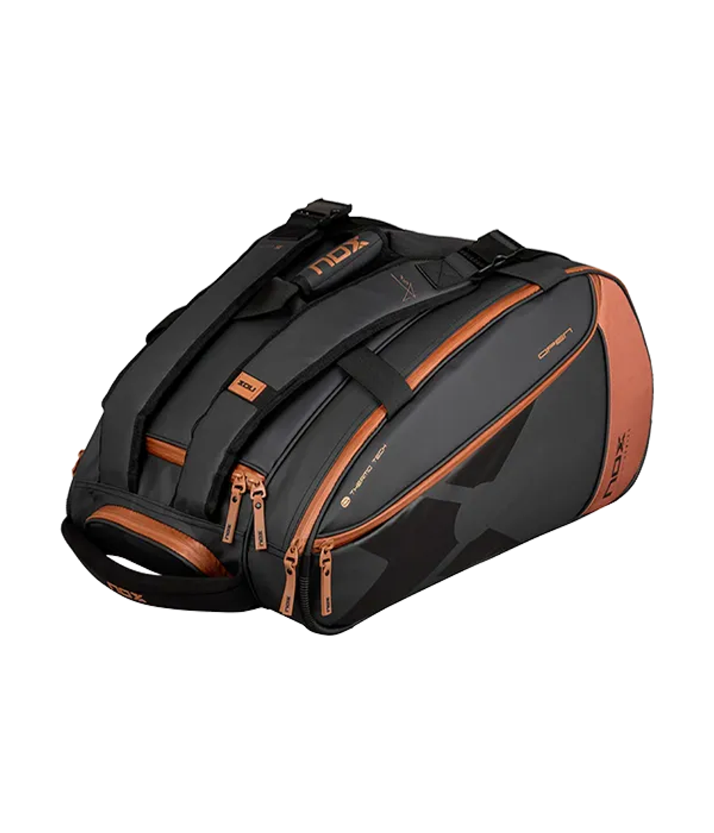 Сумка для падел NOX Luxury Open Series Black-Brown 2024 – элегантная и вместительная