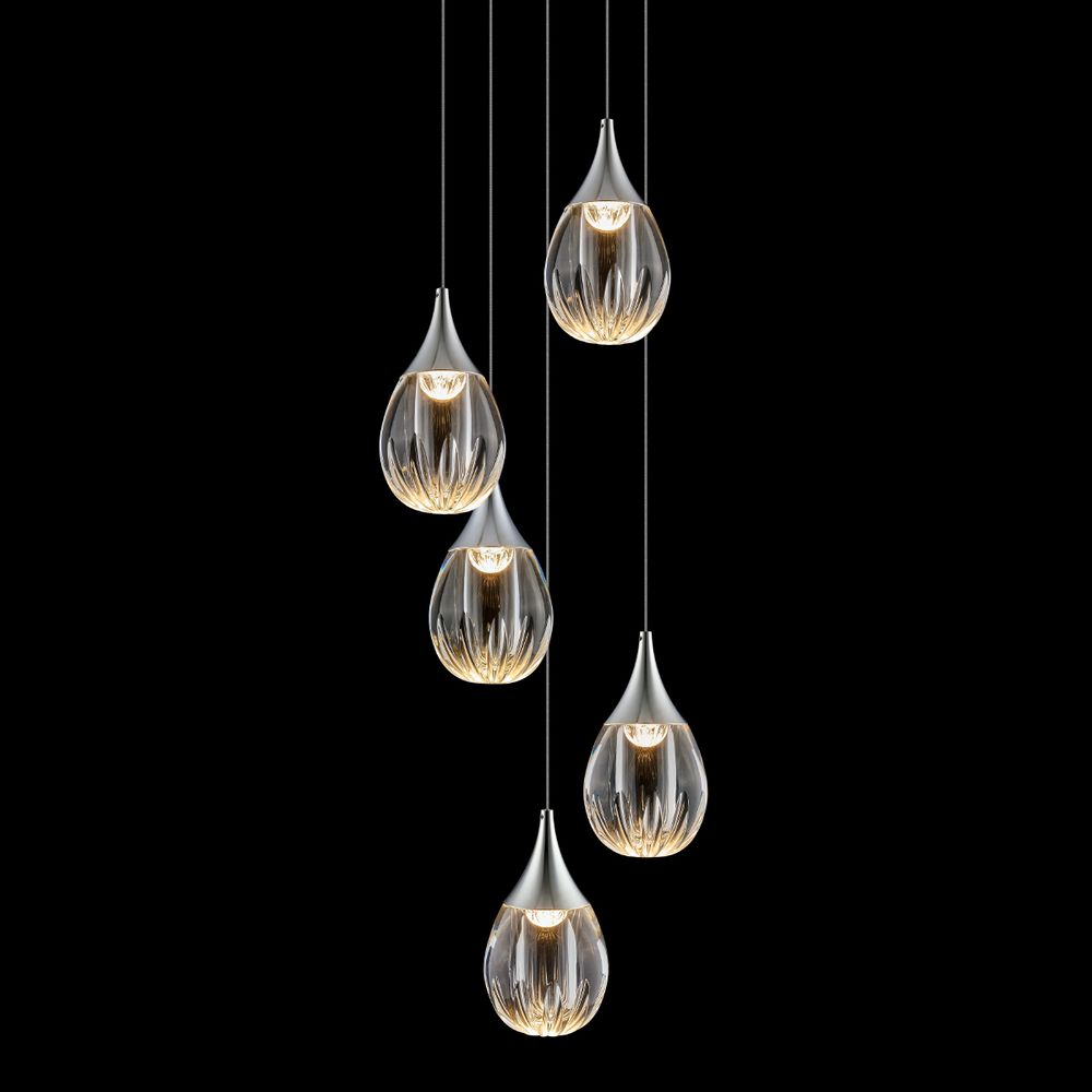 Подвесной светильник MD24001004-5A chrome/clear