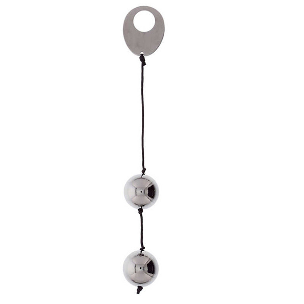 Вагинальные шарики металлические Domino Metallic Balls (серебристые) (Цвет: Серебристый)