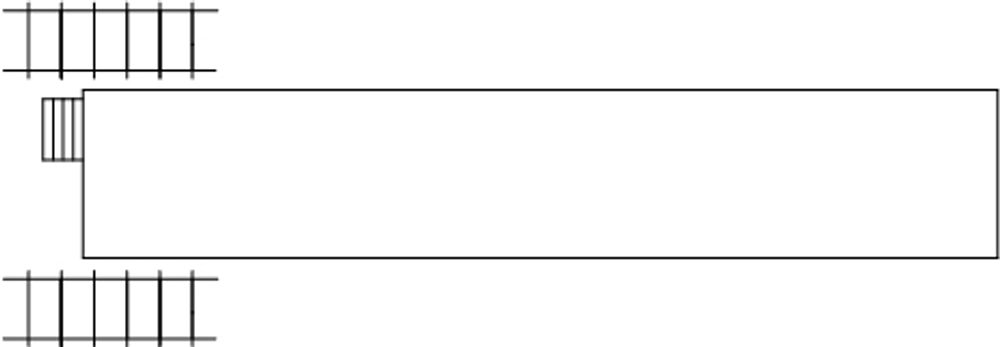 Платформа - 300х55 мм, (H0)