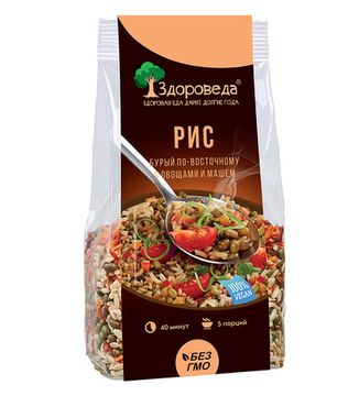 Рис бурый с машем и овощами по восточному "Здороведа", 250г.
