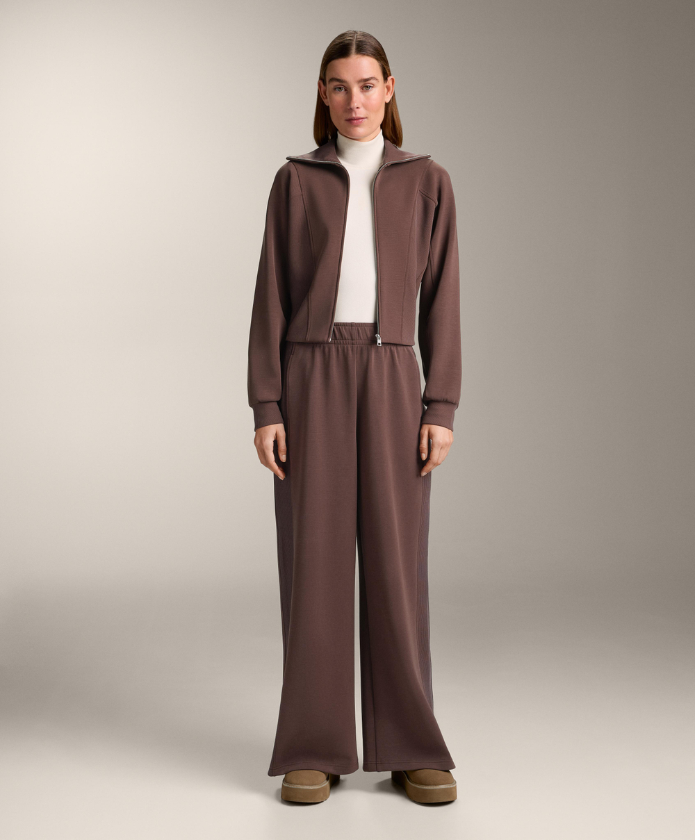 Oysho Куртка Rib с модалом Brushed, коричневый