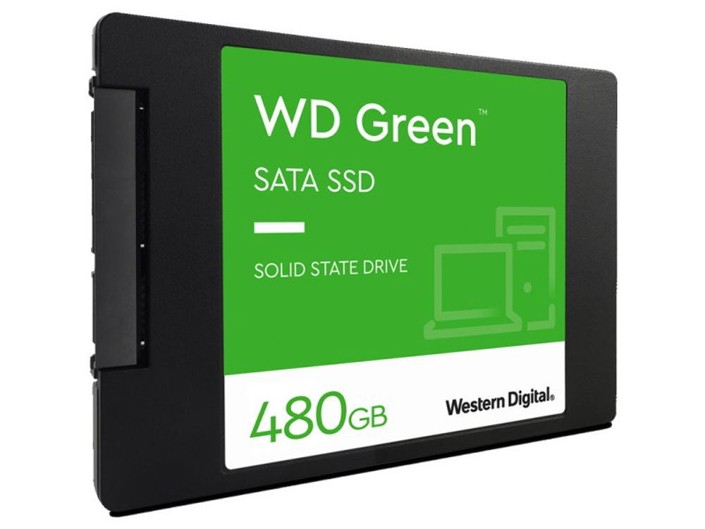 SSD накопитель Western Digital WD Green 480ГБ, 2.5" SATA, SATA III, [WDS480G2G0A]