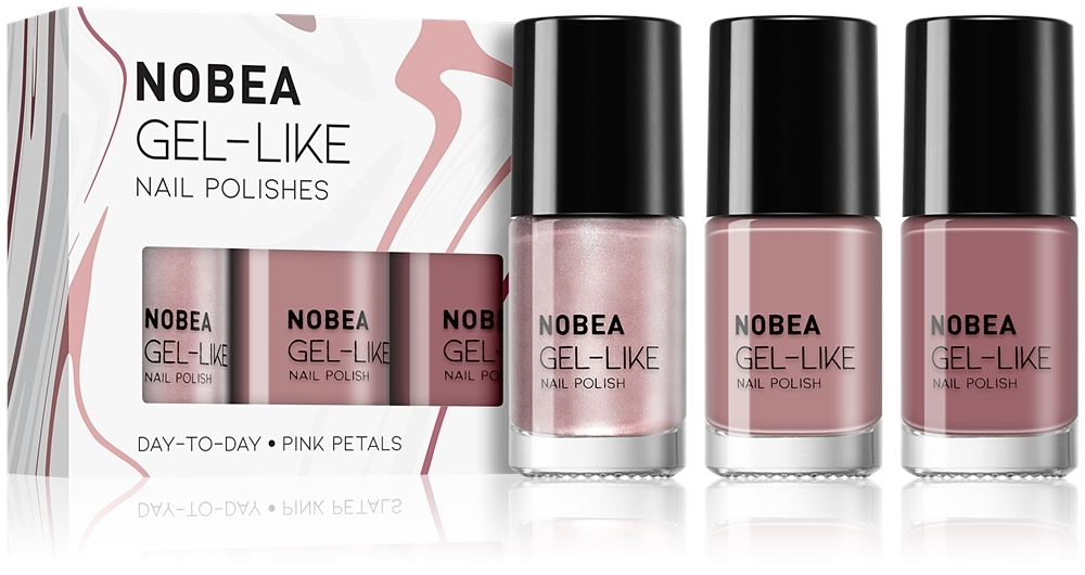 NOBEA Day-to-Day Fresh Frost Set - набор лаков для ногтей, 3× 6 ml
