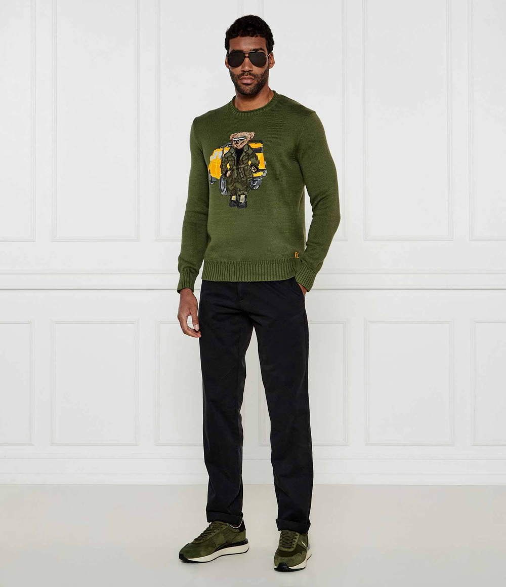 Свитер POLO RALPH LAUREN - оливковый(710959186)