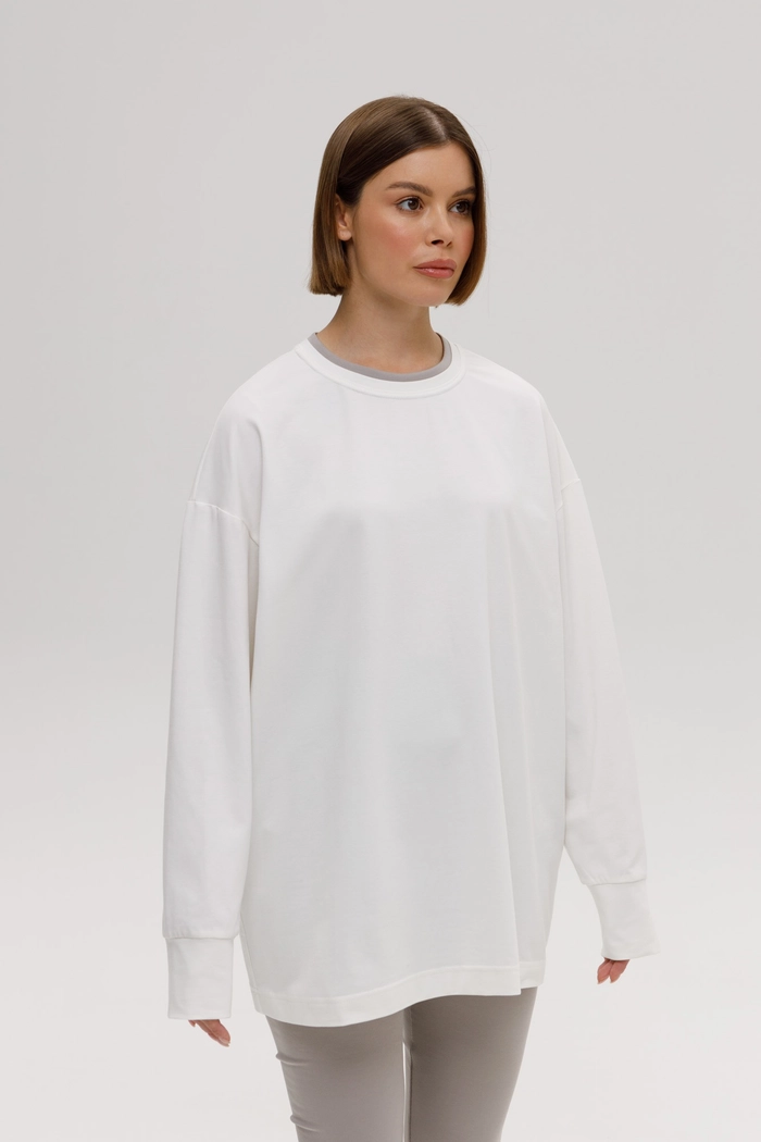 ЛОНГСЛИВ ПАТИ МОЛОЧНЫЙ С ДЫМЧАТОЙ ОТДЕЛКОЙ