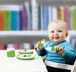 Набор столовых приборов детский зелёный