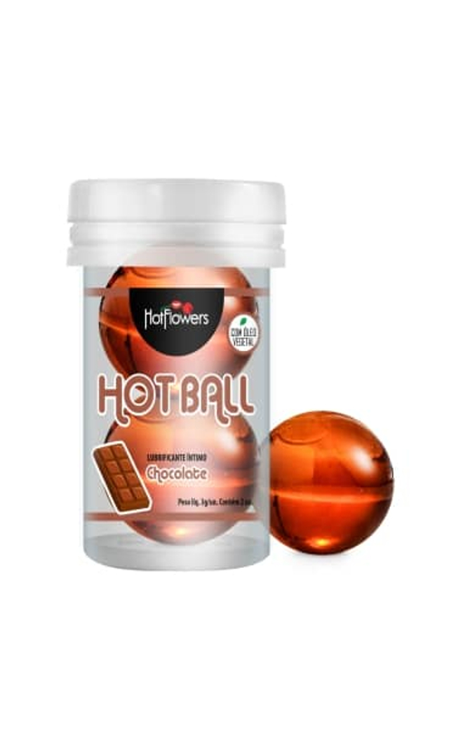 Интимный гель AROMATIC HOT BALL на масляной основе в виде двух шариков с ароматом и вкусом шоколада.