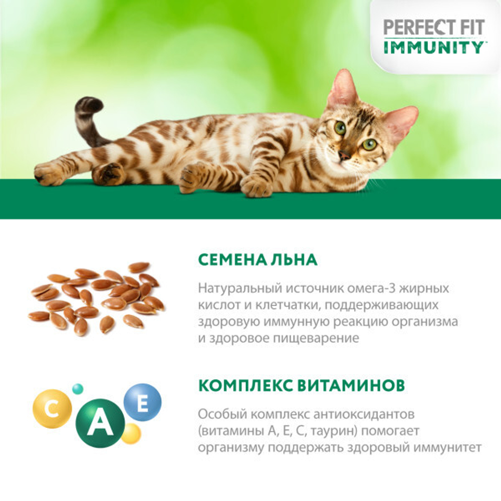 Говядина в желе, 75г усиленный иммунитет влажный корм для кошек Perfect Fit