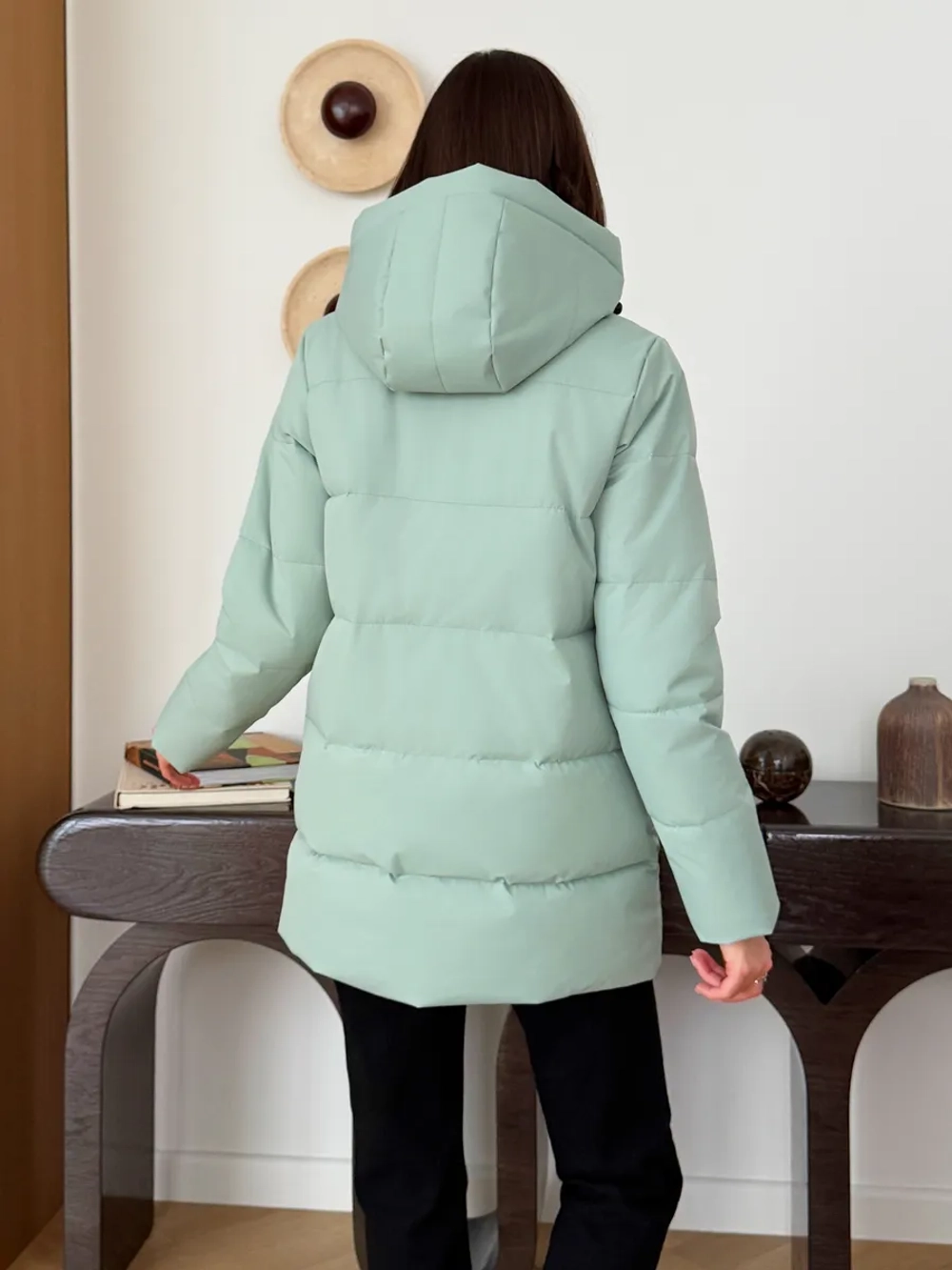 Куртка весенняя удлиненная со съемным капюшоном