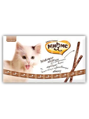 Лакомые палочки 13,5 см для кошек Мнямс с индейкой и ягненком