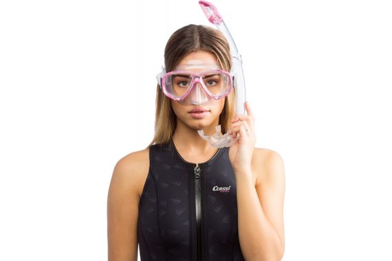 Маска Cressi Onda Прозрачный силикон Pink Розовая