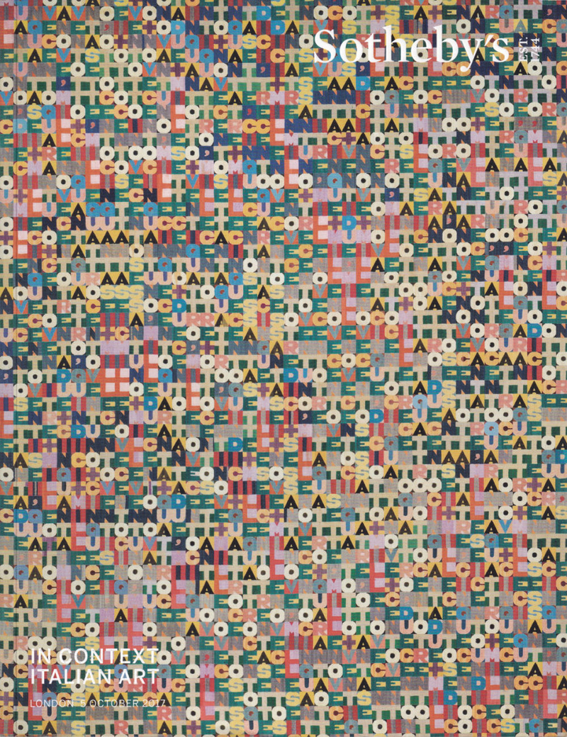 Каталог аукциона Sotheby's, Лондон, Современное итальянское искусство: аукцион от 5 октября 2017 года