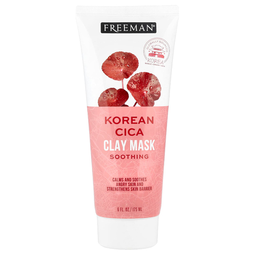 Freeman Beauty, Успокаивающая косметическая маска с корейской глиной Cica, для всех типов кожи, 175 мл (6 жидк. Унций)