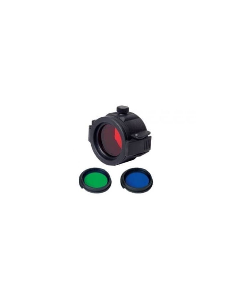 Набор светофильтров NexTorch с держателем для фонарей T6A, T6, GT6A, RT3, RT7 / красный, зеленый, синий / бл