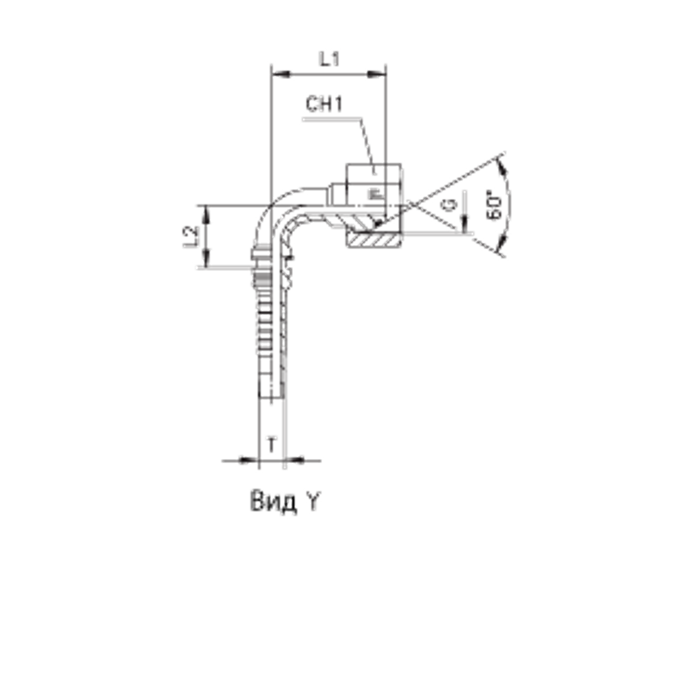 Фитинг DN 32 BSP (Г) 1.1/4 (90) Interlock