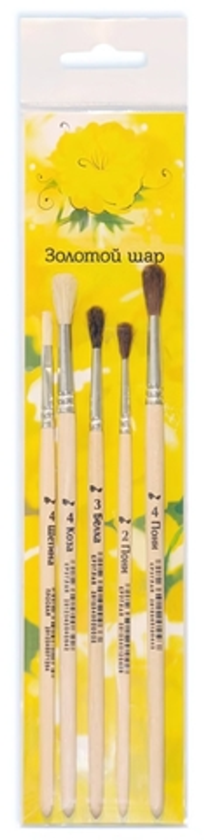 Набор 5 кистей "Золотой шар" Н5-18222 (Артком)