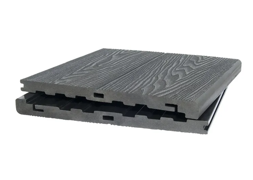 Ступень полнотелая из ДПК POLIVAN SINGARAJA 3D фактура дерева черная