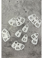 Номерки для гардероба прорезные 401-500