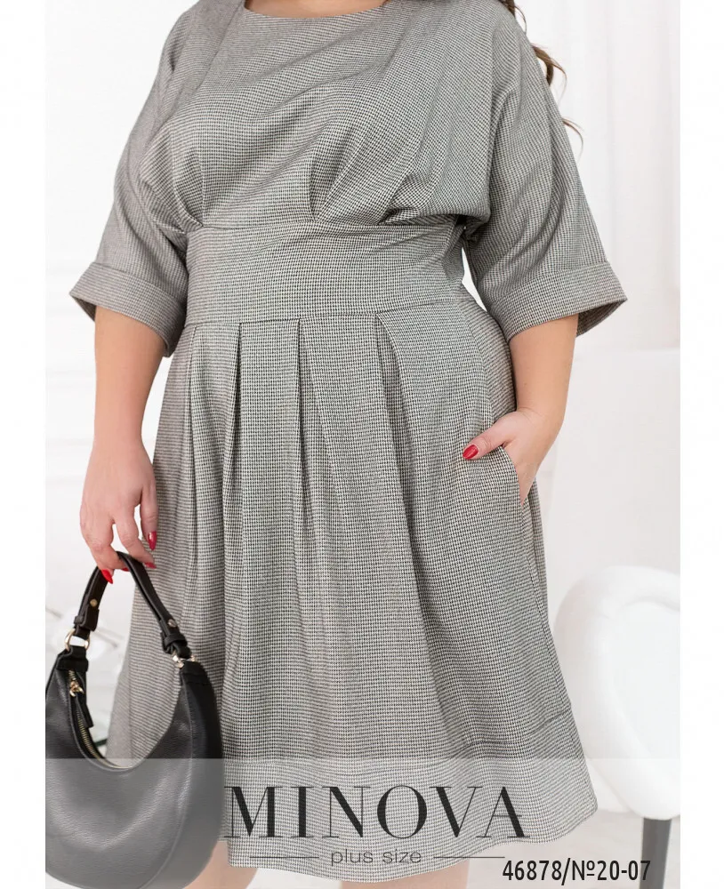 Платье 20-07-Светло-серый Minova