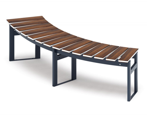 Скамья Модульная радиальная (темный дуб) МФ 42.01.17 (под анкера)