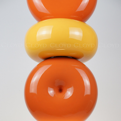 Подвесной светильник Cloyd MOGOTON P1 / Ø25 см - черный - оранж. и желт. керамика (арт.11899)