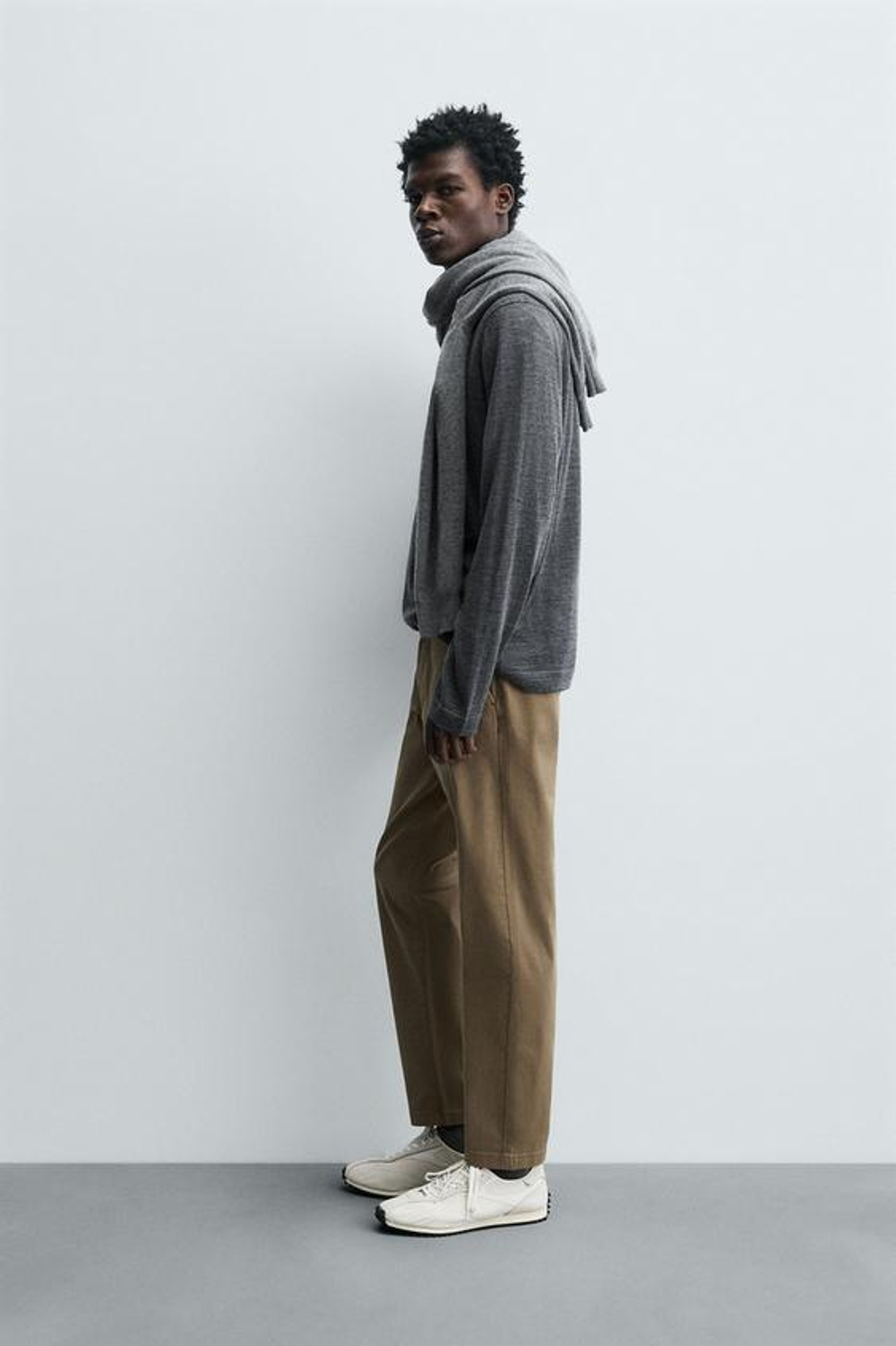 ZARA БРЮКИ ЧИНОС SKINNY FIT, ТЕМНЫЙ РЫЖЕВАТО-КОРИЧНЕВЫЙ