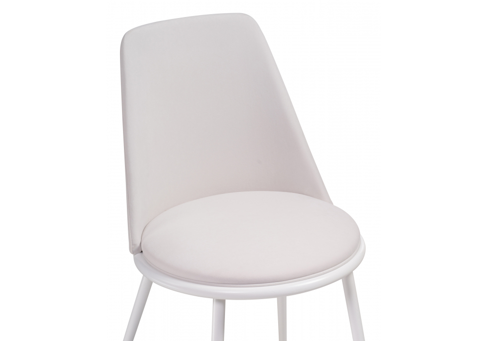 Стул на металлокаркасе Woodville Алдис катания вайт, белый матовый, ножки белые