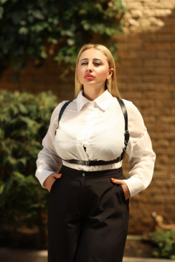 Портупея из кожи классическая Plus size