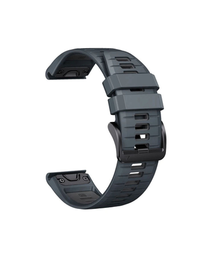 Ремешок силиконовый QuickFit 22 мм. для Garmin Fenix 7 PRO/7/6/5/5 plus, Quatix 5, MARQ, Forerunner 935 / 945, instinct, instinct 2 Синий гранит/Серый