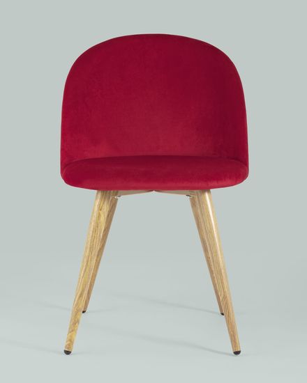 Стул Лион велюр красный
