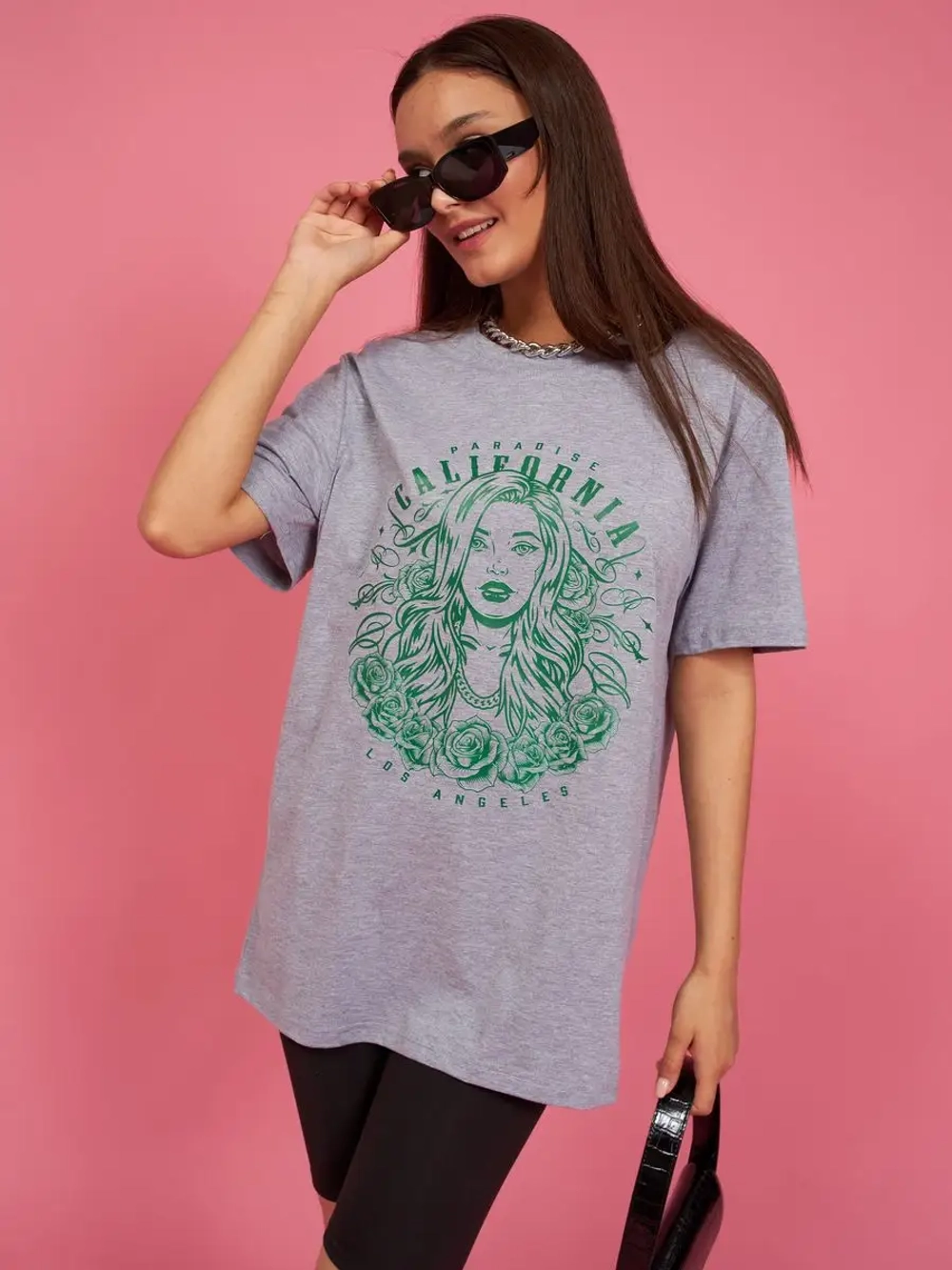 Футболка калифорния женская серая
